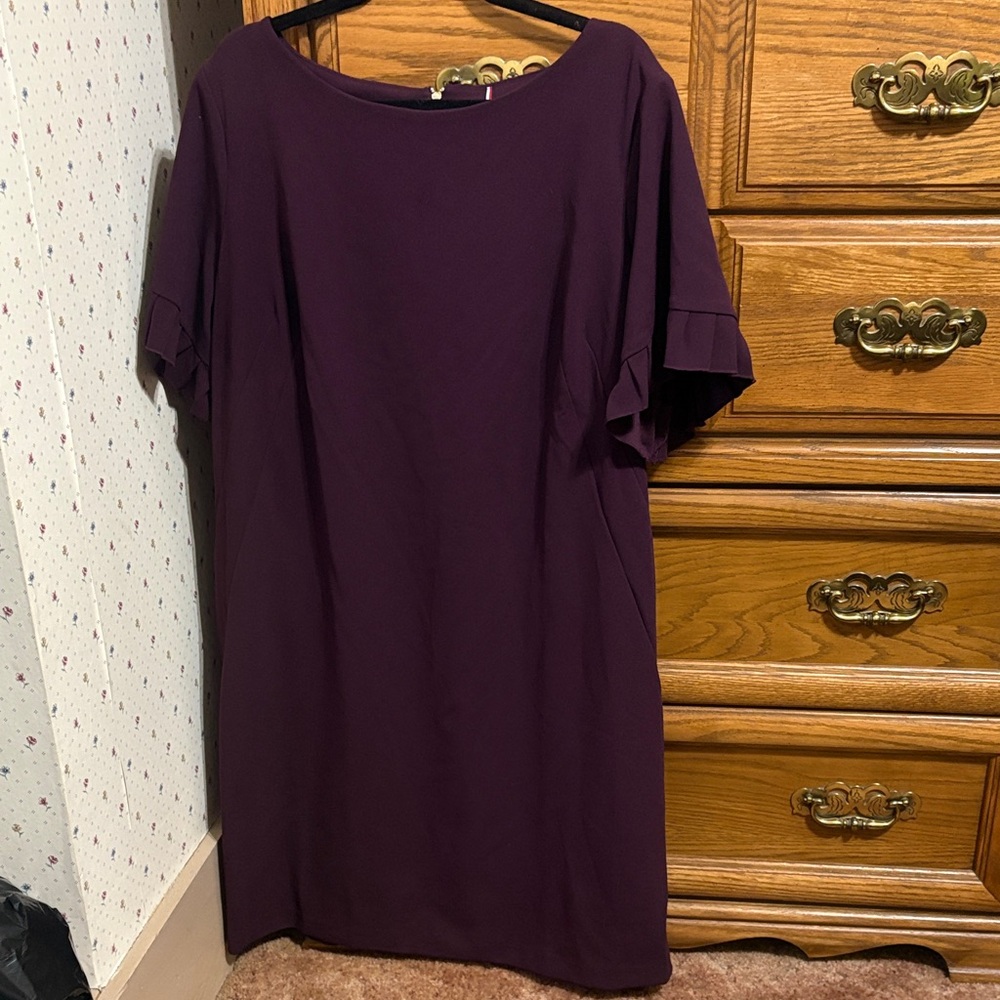 Tommy Hilfiger Purple Midi Dress
